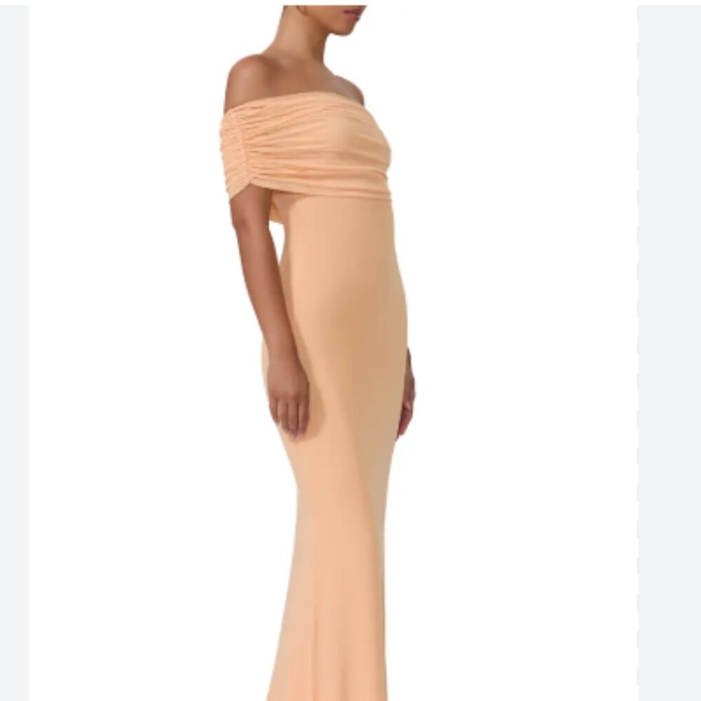 NWOT AFRM Mccall Off The Shoulder Mesh Maxi Dress - Picture 2 of 3